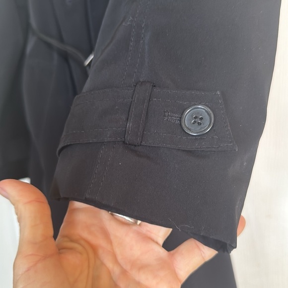 Liz Claiborne size small Black Trench Coat - Picture 5 of 12